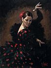 Fabian Perez Canvas Paintings - Passion Flamenca